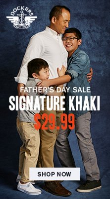 Dockers, Father’s Day Sale, Signature Khaki, $29.99, Shop Now